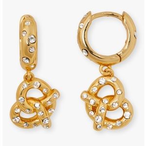 Kate Spade Pave Huggie Pretzel Earrings